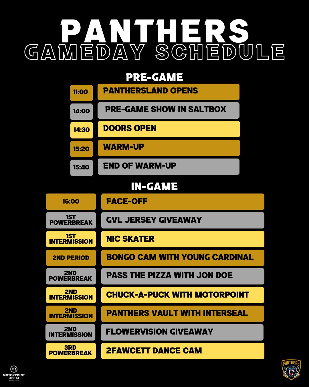 4PM SCHEDULE