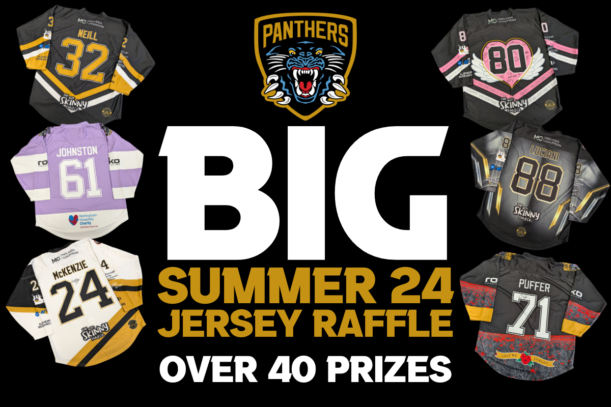 NOTTINGHAM PANTHERS BIG SUMMER 24 JERSEY RAFFLE Top Image