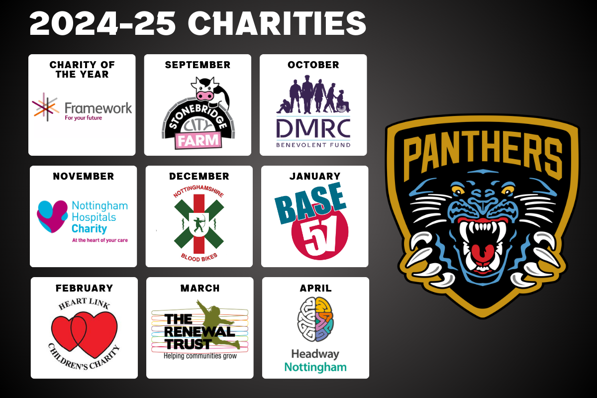 OUR CHOSEN CHARITIES FOR 2024-25 SEASON Top Image