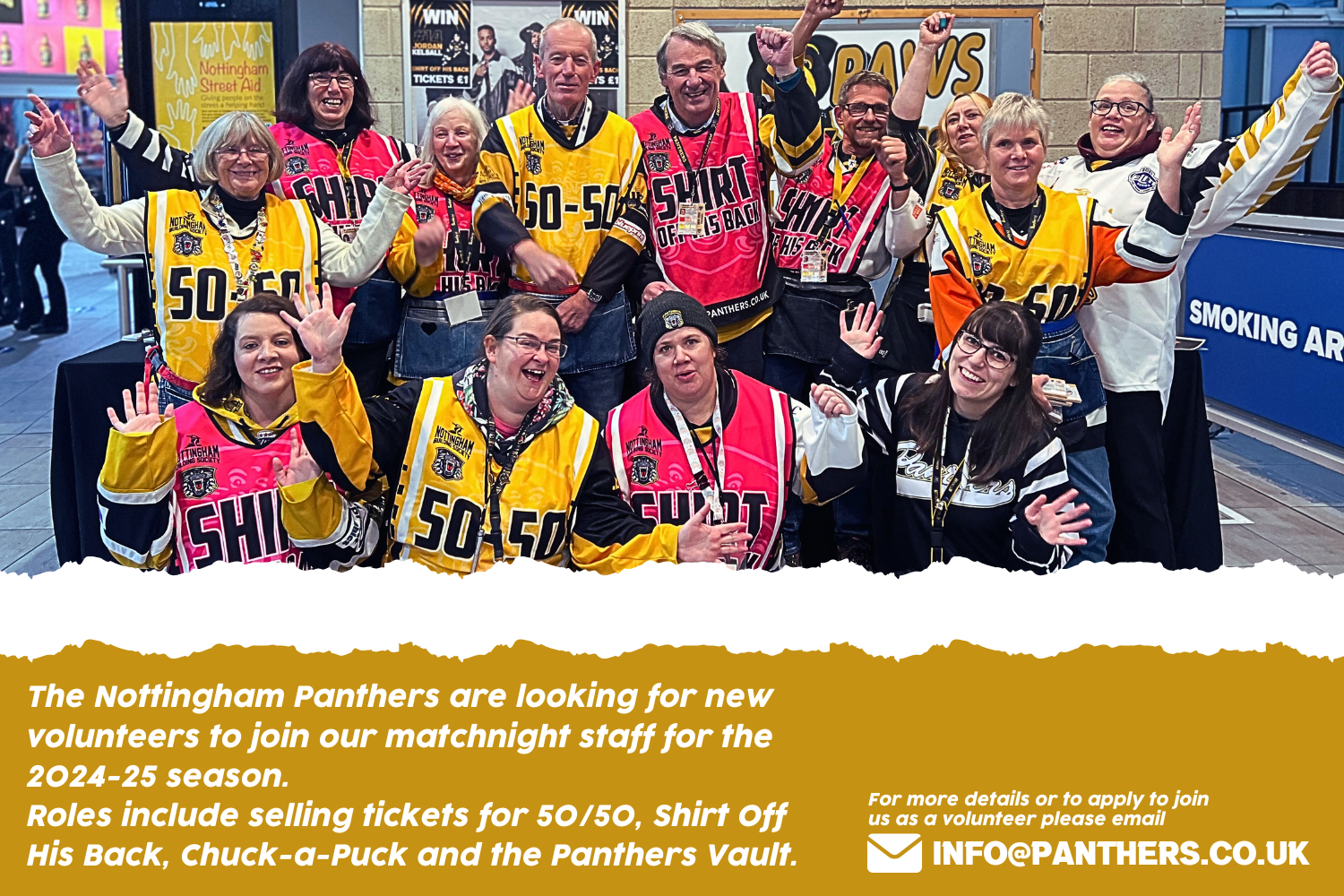 BECOME A VOLUNTEER WITH THE PANTHERS IN 2024-25 Top Image